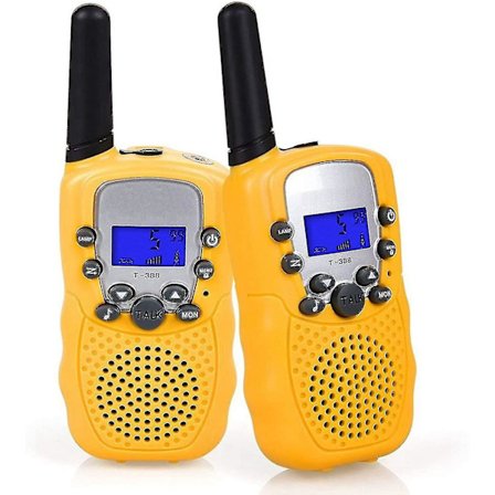Trådløs Walkie Talkie for barn T388 Håndholdt trådløs Walkie Talkie (gul, 2 stk)
