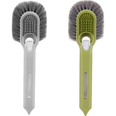 Skorengöringsborste - Skoborste - Set med 2 Multifunktionella Flytande Skoborstar - Påfyllningsbar - Rengöring - Borste - Borste för Skor ...