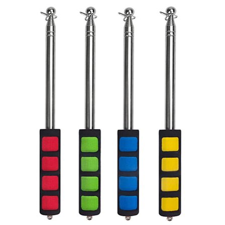 4 st teleskopstänger, flaggstång 1,2 m rostfritt stål utdragbar P