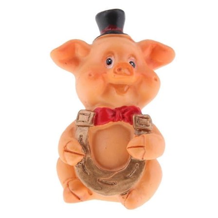 Håndlavet Mini Resin Gris Figur Fe Haveartikler ~Firkløver