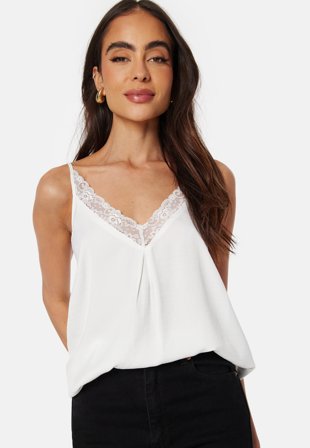 VILA Cava V-Neck Lace Singlet Klær
