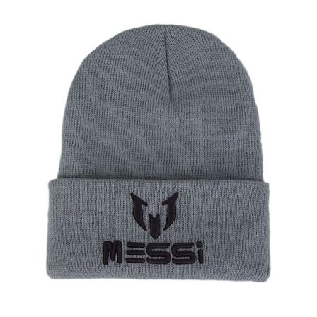 Ny fodbold Messi fan hat kvinder mænd kranie sort grå kvinder beanie hvid hat beanie varm strikket beanie grå