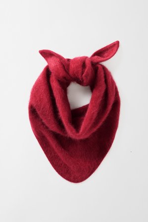 Soft Goat - Brushed Triangle scarf - Cashmere scarf - One Size - Dahlia