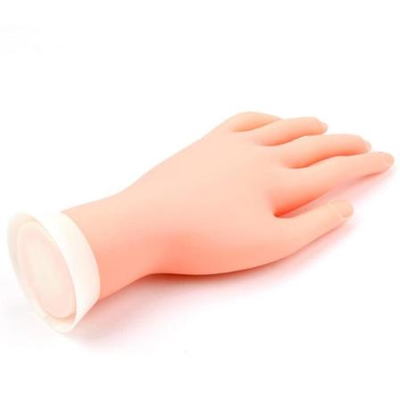Handmodell för Nagelkonstträning - Protes för Manikyr - Flexibel Silikon - Nagelverktyg