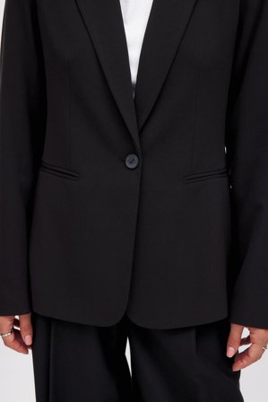 NA-KD Taillierter Blazer - Business Outfit - Schwarz - EU 44