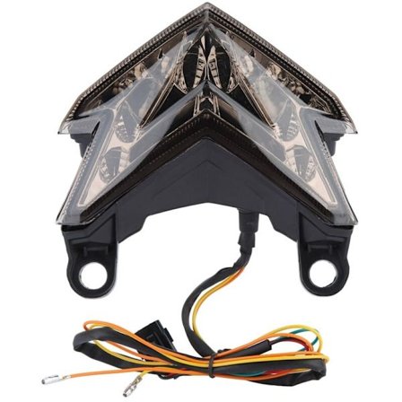 Motorsykkel LED Baklys Lampe Brems Blinklys Baklykt For Kawasaki Z800 2013 2014 (Svart)