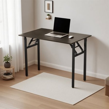 Sammenklappeligt skrivebord 100x60x75cm - Svart Valnød