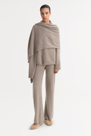 Soft Goat - Brushed pants - Women cashmere pants - S - Greige