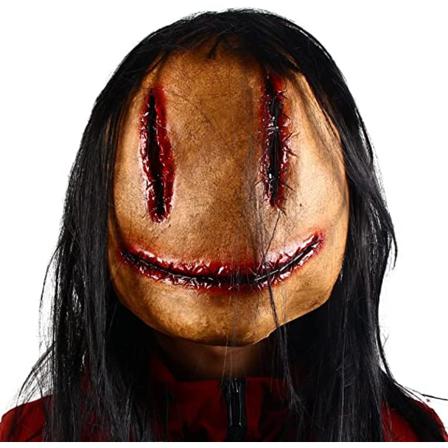 Läskig Halloween-mask Med Skrämmande Spökmask För Hår