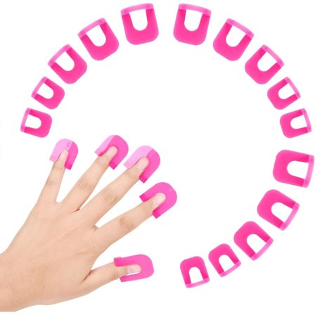 26 stk gjenbrukbare neglelakk-sjablonger - 10 størrelser, myk plast