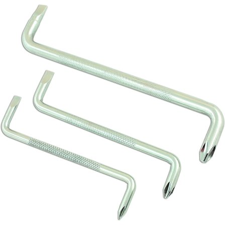 3 stk. Vinkel Skrutrekker Z Form Skruebits Sett