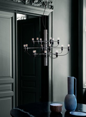 2097/18 Sarfatti lysekrone - krom