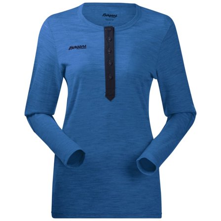 Bergans Henley Wool Lady Shirt Women base layer tops Blue XS