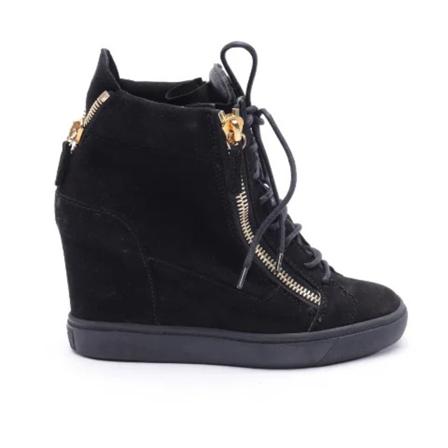 Giuseppe Zanotti Pre-owned, Pre-owned Leather sneakers Zwart, Dames, Maat:38 EU