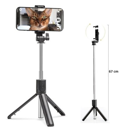 FOREVER Bluetooth Tripod Selfiepinne med Fjärrkontroll