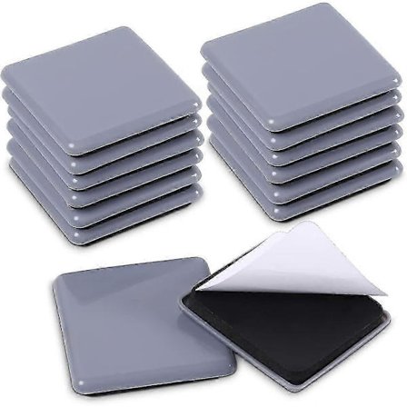 Firkantet selvklebende møbelglidebrikke, klistrete møbelbord, skrivebord, stol, flyttes