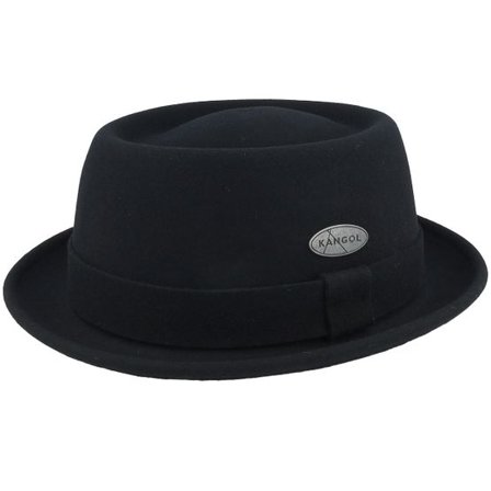 Kangol - Svart porkpie Hatt - Lite Felt Black Pork Pie @ Hatstore