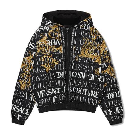 Versace, Coats Zwart, Heren, Maat:M