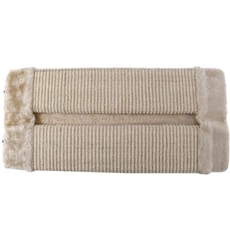 Kattklösträd i sisal och plysch, väggmonterat i hörn