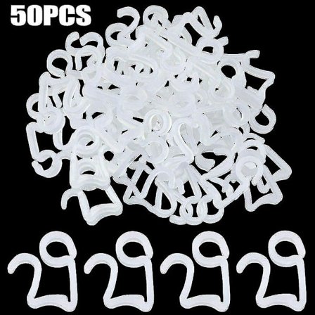 50 stk. Tagrende Hængende Krogklips til Juletræ Julelys