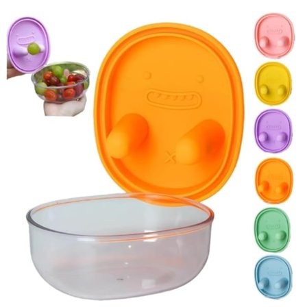 Snack Finger Container, 2-i-1 Kladdfri Snackbox, Spilltät Bärbar Matförvaringsmugg, Resor, Camping, Utomhus, Håll Händerna Rena