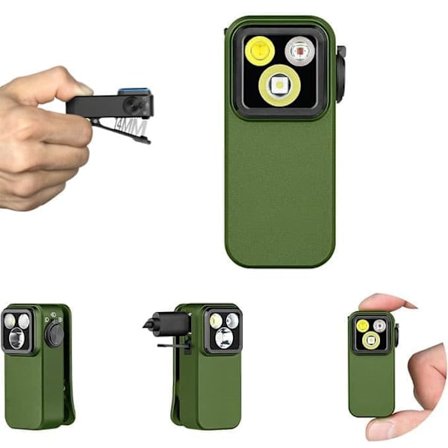 Kompakt LED Lommelygte, Klemlygte – 530 Lumen, USB-C Genopladelig, til Arbejde, Cykling, Løb & Sikkerhedsadvarsel