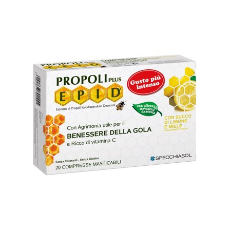 Propoli Epid Plus Miele Limone 20 Compresse Masticabili