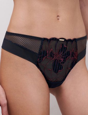 CHANTELLE Fleurs Signature Tanga - Navy - 42