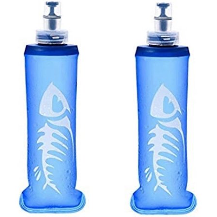 2-pak Blød Vandflaske Sammenklappelig Vandflasker 250ml Til Løb Vandreture Cykling Klatring Blå Bløde Vandflasker Vandflasker Sammenklappelig