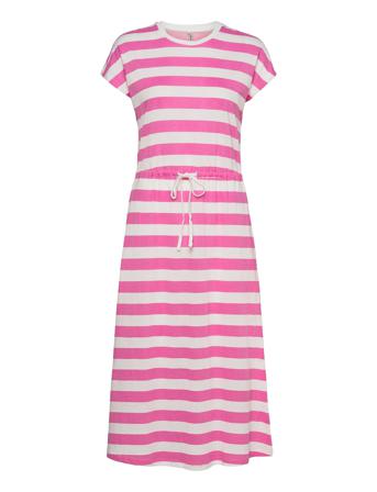 Onlmay S/S Midi Stripe Dress Jrs Pink ONLY
