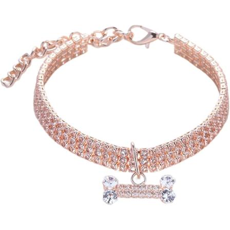 Hundehalsbånd med bling | Små hunder og katter bling strass bein smykker | Nydelig kjæledyr smykker, fest bryllup tilbehør for kvinnelig valp