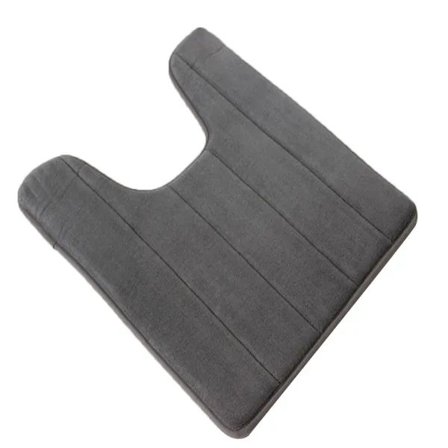 U-formet Toiletmåtte i Memoryskum, Skridsikker Elastisk Badeværelsesmåtte, 40*60cm