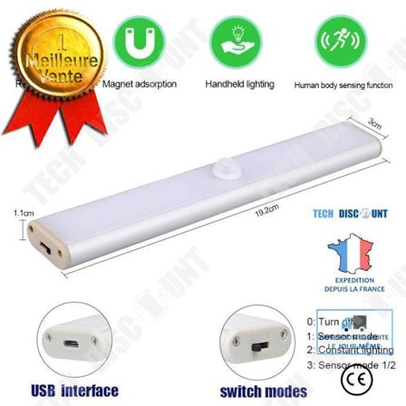 LED-nattljus - TD - Automatisk - 24 LEDs - Uppladdningsbar USB - Rörelsedetektor