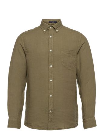 D2. Reg Ut Gmnt Dyed Linen Bd Green GANT
