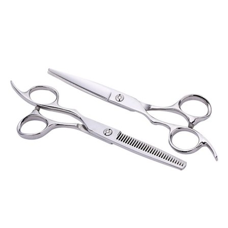 Professionelt frisørsæt, frisørsaks og udtyndingssaks med etui - Deluxe