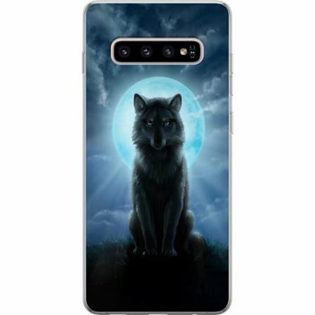 Samsung Galaxy S10+ Mjukt Skal - Wolf In The Dark