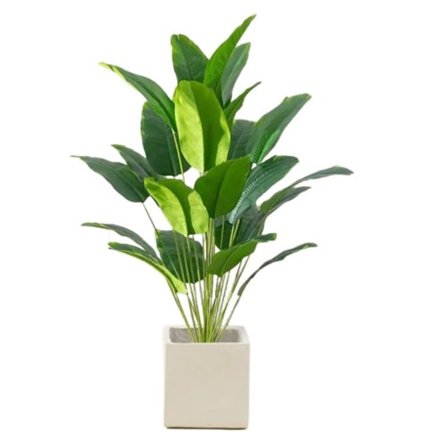 88cm 24 Blade Store Tropisk Palme Træ Falske Banan Planter Blade Rigtige Touch Strelizia Plastic Monstera Plante