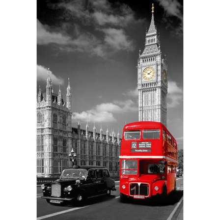 London - Big Ben Bus and Taxi