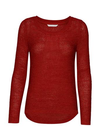 Onlgeena Xo L/S Pullover Knt Pullover Rød ONLY