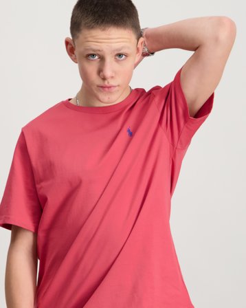 Polo Ralph Lauren Cotton Jersey Crewneck Tee Rood T-shirts Jongens - Kids Brand Store