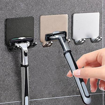3 stk. hullfri barberhøvelholder for menn, barberhøvelholder, oppbevaringshylle for vegg, baderomsbarberhøvelstativ, veggkjøkkenutstyr