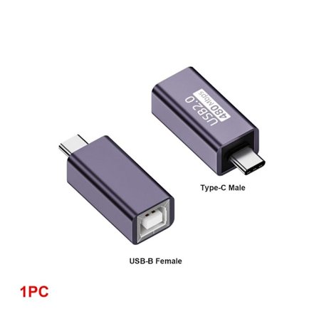 USB-B til Type-C Konverter MIDI Adapter USB-B TIL USB-C USB-B TIL