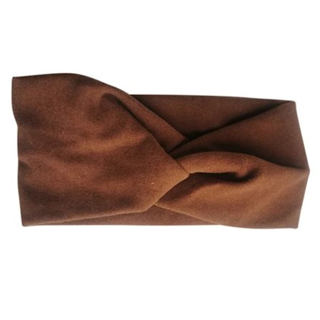Basisjersey Hårbånd i Ensfarvet Soyeux Cosy Brun Brown