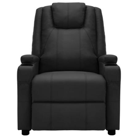 Vidaxl Elektrisk Reclinerfåtölj Svart Konstläder Svart