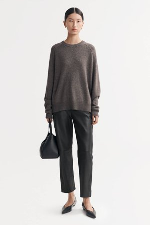 Soft Goat - Boyfriend Crewneck - L - Wood