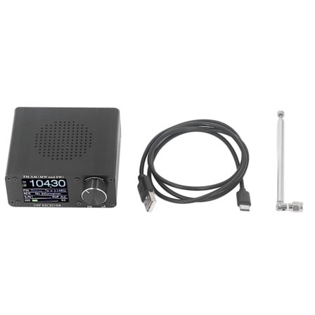 Bærbar kortbølgeradio FM AM Frekvens Receiver 5W Aluminiumlegeringshus Eksterne hodetelefoner Teleskopantenne