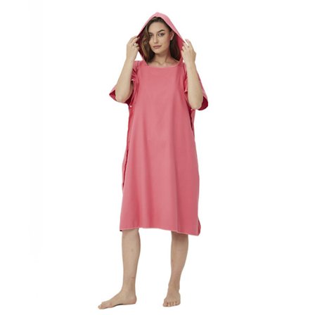 Ferskenrød Surf Poncho til kvinder og mænd – Badeponcho, Strandponcho