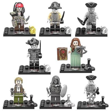 8 st/set Pirates Of The Caribbean Actionfigurer Byggklossar Leksaker Barn Födelsedagspresent Bsy603