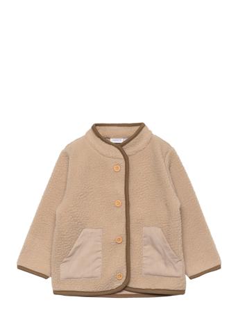 Nbmnomo Teddy Card Outerwear Fleece Outerwear Fleece Jackets Beige Name It*Betinget Tilbud
