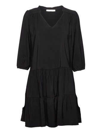 Astana Short Trapez Dress Dresses Shirt Dresses Svart Tamaris Apparel*Betinget Tilbud